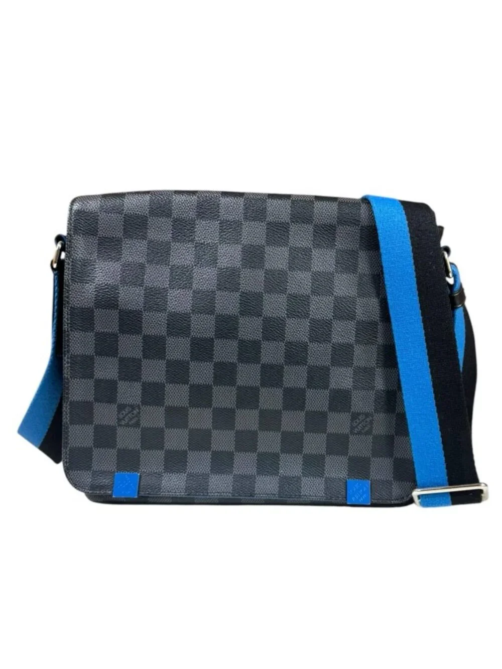 Louis Vuitton District PM NM Damier Graphite Shoulder Bag Canvas Black